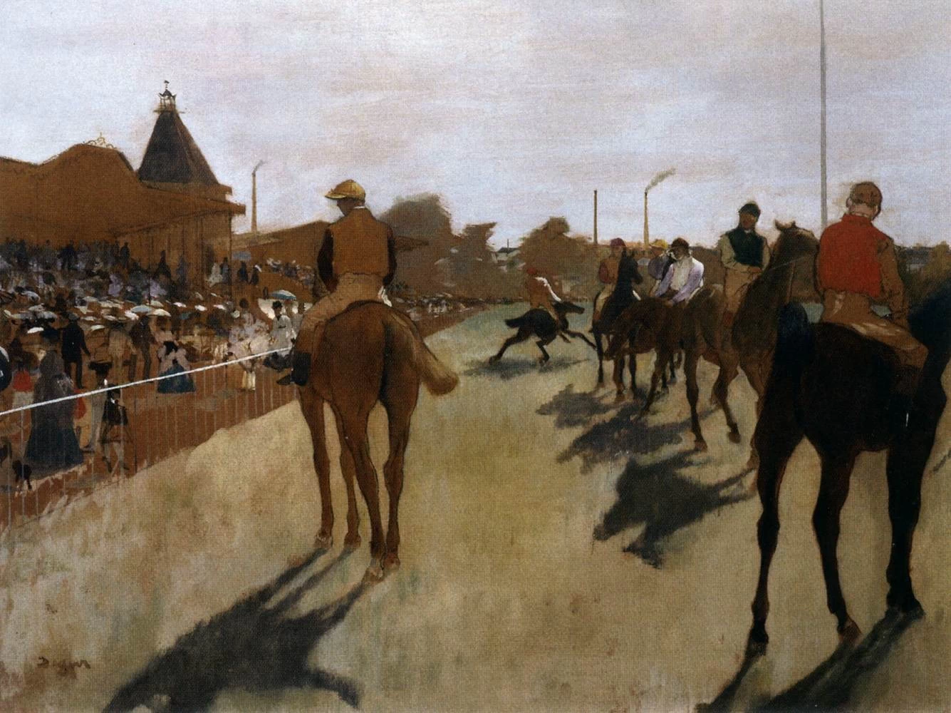 La parata o Cavalli da corsa davanti alle tribune - Musée d'Orsay, Paris